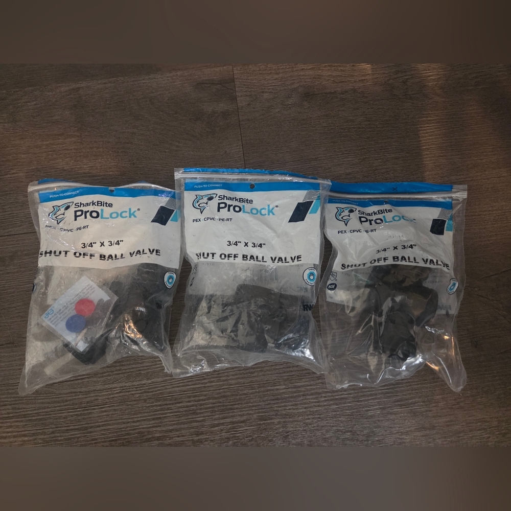 3 ProLock 3/4 in. Push-to-Connect Plastic Shut Off Valve